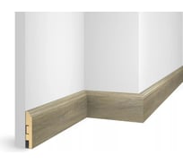 Плинтус COSCA DECOR ЕP07 NanoFlex дуб Сахара, 80x16x2400 мм, МДФ СПБ080945