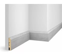 Плинтус COSCA DECOR WP07 экошпон, дуб старинный светло-серый, 80x16x2400 мм, МДФ СПБ103727
