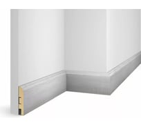 Плинтус COSCA DECOR WP07 экошпон, дуб Айсберг, 80x16x2400 мм, МДФ СПБ103250