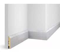 Плинтус COSCA DECOR WP07 экошпон, дуб серый, 80x16x2400 мм, МДФ СПБ103655