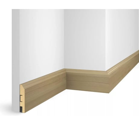 Плинтус COSCA DECOR ЕP07 NanoFlex дуб Беленый, 80x16x2400 мм, МДФ СПБ081702