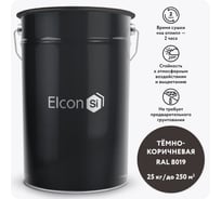 Быстросохнущая грунт-эмаль Elcon BT по бетону, кирпичу, камню, темно-коричневый,  (RAL 8019) 25 кг 00-00462280
