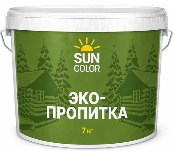 Эко-пропитка для дерева Sun Color цвет белый, 7 кг 45594