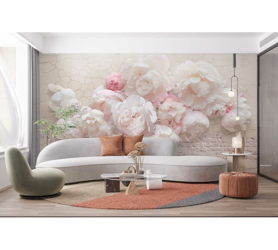 Фотообои PRIMAVERA Пионы 3D PV-1083-P4
