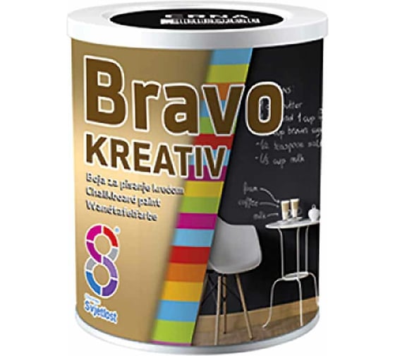 Грифельная краска Goodhim BRAVO KREATIV черный, 0,5 л 89202