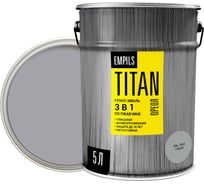 Грунт-эмаль по ржавчине ОРЕОЛ TITAN серый RAL 7004 5 л 4.8 кг 89273