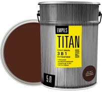 Грунт-эмаль по ржавчине ОРЕОЛ TITAN шоколадно-коричневый RAL 8017 5 л 89269