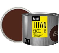 Грунт-эмаль по ржавчине ОРЕОЛ TITAN шоколадно-коричневый RAL 8017 0.4 89268