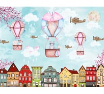 Бумажные бесшовные фотообои Verol Животные и воздушные шары 35-БФО_04616