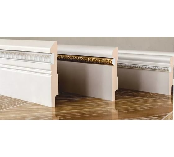 Плинтус COSCA DECOR AP30 под покраску, белый, с пазом под 20 молдинг, 115x16x2400 мм, МДФ СПБ067062