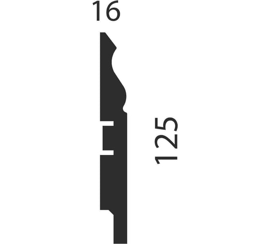 Плинтус COSCA DECOR AP21 под покраску, белый, 125x16x2400 мм, МДФ, с пазом СПБ077575