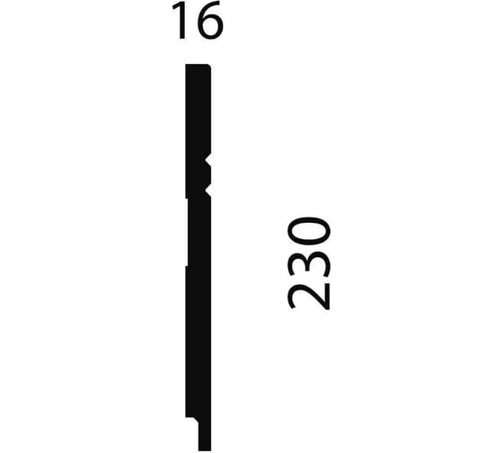 Плинтус COSCA DECOR AP27 под покраску, белый, 230x16x2400 мм, МДФ, с пазом СПБ098314