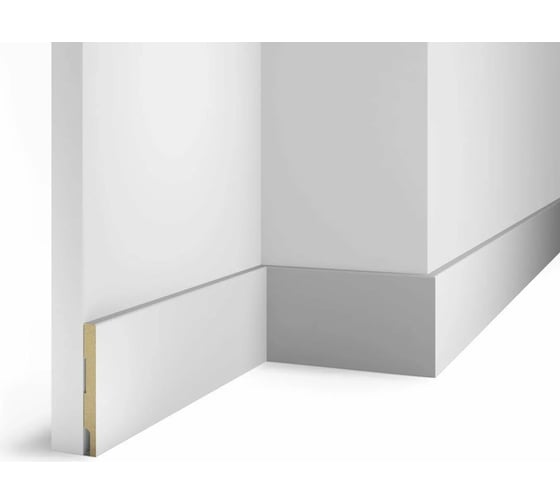 Плинтус COSCA DECOR AP73 под покраску, белый, 95x10x2400 мм, МДФ СПБ098261