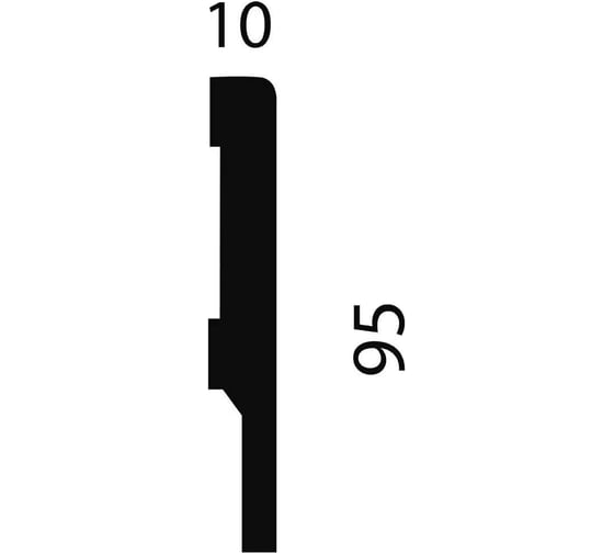 Плинтус COSCA DECOR AP73 под покраску, белый, 95x10x2400 мм, МДФ СПБ098261