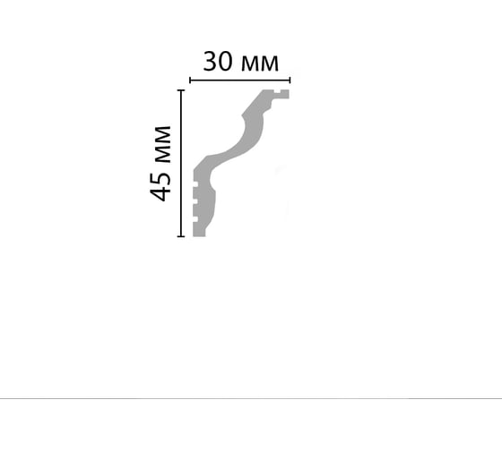 Потолочный плинтус Stenopol 45х30х2000 мм C7148