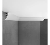 Плинтус потолочный Stenopol под подсветку 74х37х2000 мм под покраску C7502