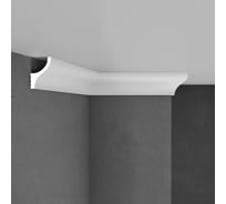 Потолочный плинтус под подсветку Stenopol 50х32х2000 мм под покраску C7506