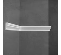 Потолочный плинтус Stenopol подходит к натяжным потолкам, 60х22х2000 мм под покраску C7161