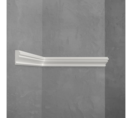 Плинтус потолочный подходит к натяжным потолкам Stenopol 40х17х2000 мм под покраску C7161S