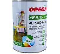 Акриловая эмаль Ореол (глянцевая; белая; 0.9 кг) 65244