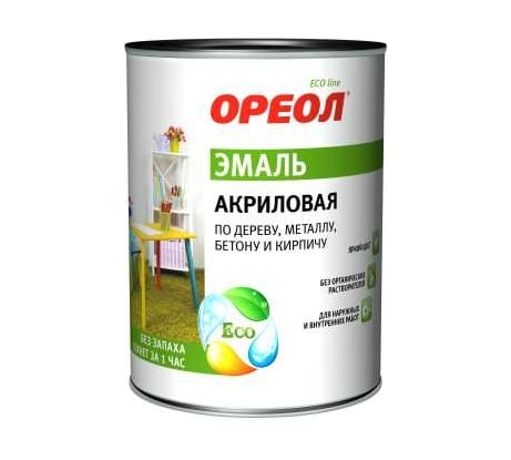 Акриловая эмаль Ореол (глянцевая; голубая; 0.9 кг) 65246