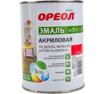 Акриловая эмаль Ореол (глянцевая; красная; 0.9 кг) 65249