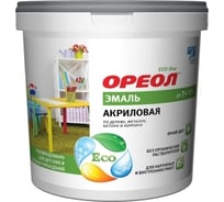 Акриловая эмаль Ореол (глянцевая; белая; пластик; 0.9 кг) 70644