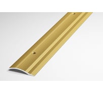 Порог разноуровневый алюминиевый ЛУКА (39,4 мм, 1,8 м, порошковое покрытие, Золото) 00000002261