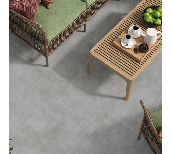 Керамогранит AlmaCeramica Мурал/Mural матовый 600х600х9 1,8м2 (5 шт. в уп.) серый GFU6060MUR70R