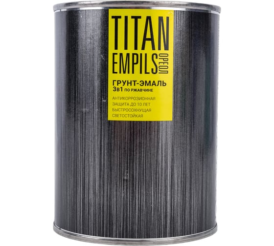 Грунт-эмаль по ржавчине Empils Titan Ореол (шоколадно-коричневый RAL 8017; 0.9 кг) 70939 1