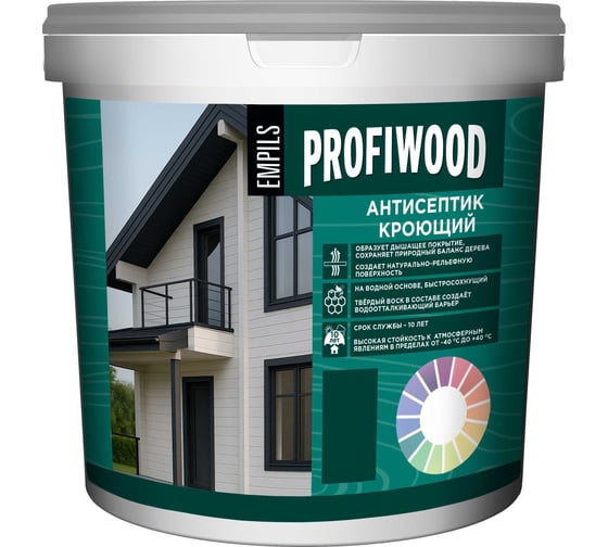 Антисептик кроющий Profiwood скандинавский серый, 0.8 л, 1 кг 88849