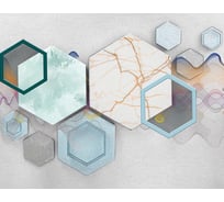 Бумажные бесшовные фотообои Verol Геометрия 3D (площадь 3,1 кв.м; ширина 200 см; высота 155 см; плотность 115 г/м) 65-БФО_03164