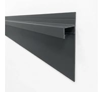 Плинтус теневой ООО Элитпроф 50/60х14,4х2500 мм, графитовый-серый (RAL 7024), 2,5 м TP50x60x14.4‑2500(7024)