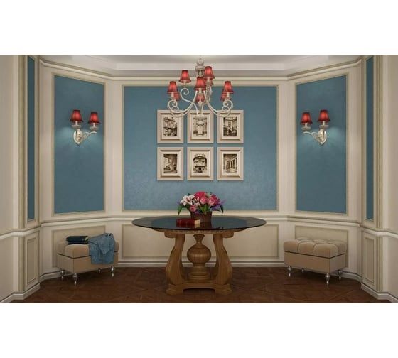 Молдинг Cosca Decor 163-281 интерьерный багет, 90 мм, серебро СПБ016701