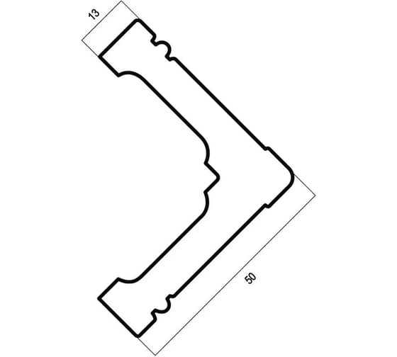 Угол Cosca Decor 142-1084 50 мм, красное дерево с золотом СПБ016554