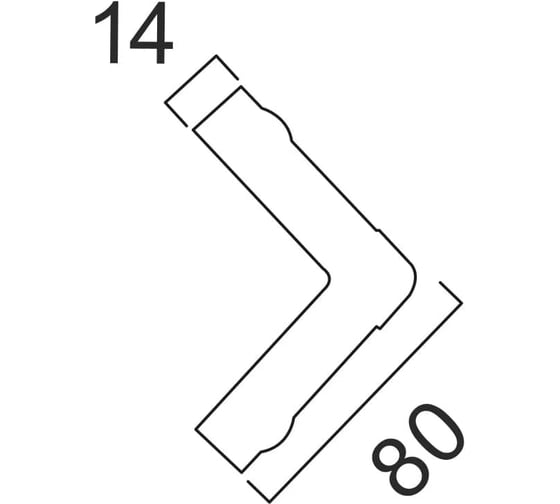 Угол Cosca Decor 140-115 80 мм, белый СПБ016529