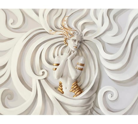 Бумажные бесшовные фотообои Verol Барельеф с девушкой 15-БФО_03116