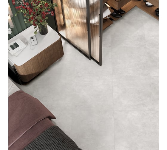 Керамогранит AlmaCeramica Юнико/Uniko матовый 600х600х9 1,8 м2 (5 шт в уп) серый GFU6060UNK07R
