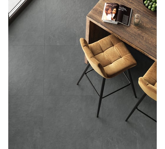 Керамогранит AlmaCeramica Юнион/Union матовый 600х600х9 1,8 м2 (5 шт в уп) графит GFU6060UNN20R