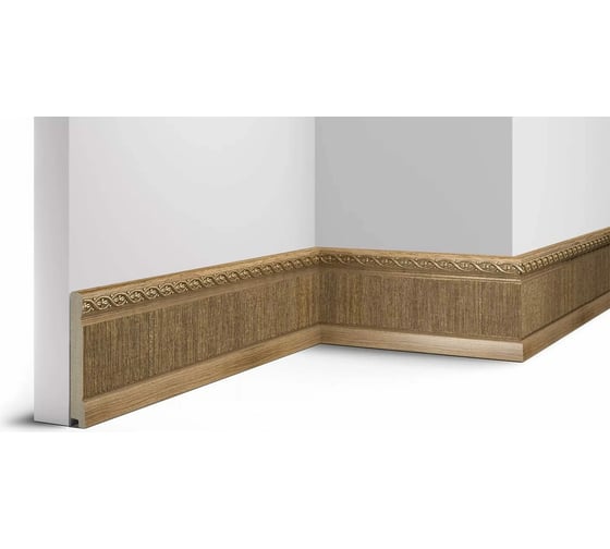 Плинтус Cosca Decor 144-4 интерьерный багет, 80 мм, дуб светлый СПБ016568