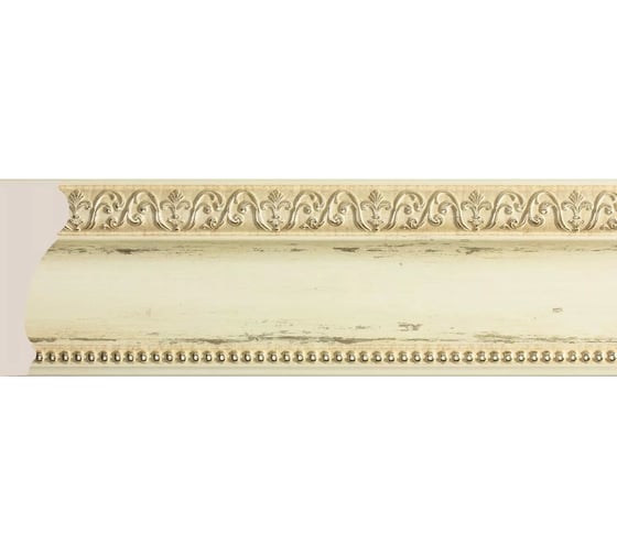 Потолочный плинтус Cosca Decor 151-1028 интерьерный багет, 50 мм, бежевый с патиной СПБ016595 1