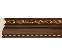Потолочный плинтус Cosca Decor 152-1084 интерьерный багет, 84 мм, красное дерево с золотом СПБ016607