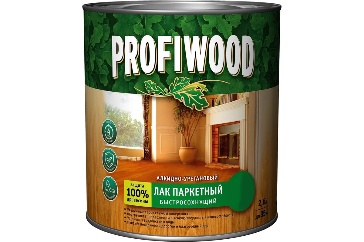 Лак Profiwood для бань и саун (2.5 кг) полиакриловый