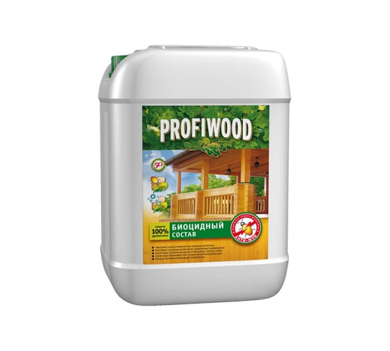 Водный раствор защитного средства для древесины PROFIWOOD ФБС255 (ГОСТ 2881596; 10 кг) 6775