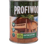 Алкидный антисептик PROFIWOOD (тонирующий; атмосферостойкий; красное дерево; 0.8 л; 0.7 кг) 3894
