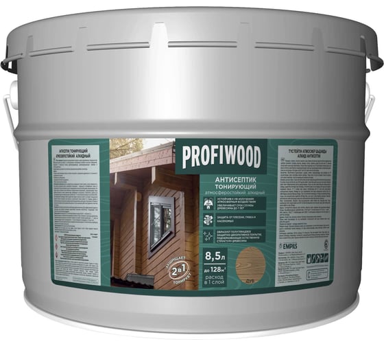 Алкидный антисептик PROFIWOOD (тонирующий; атмосферостойкий; дуб; 9.3 л; 8 кг) 3890