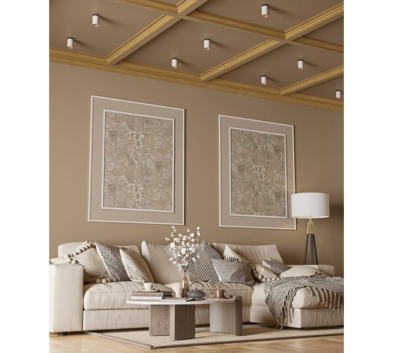 Карниз Cosca Decor интерьерный багет, 60 мм, античное золото СПБ035791