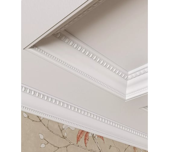 Карниз Cosca Decor 80 мм, интерьерный багет, белый матовый СПБ048162