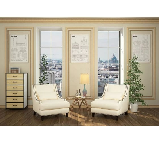 Карниз Cosca Decor 80 мм, интерьерный багет, мрамор СПБ057599