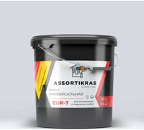 Акриловая краска ASSORTIKRAS Super Luxe EUR-7 сверхукрывистая, 10 л ASCSL-EUR-10